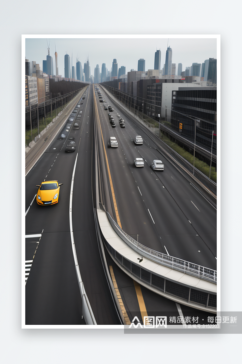 高速公路奇迹展现高速公路的速度与能量素材
