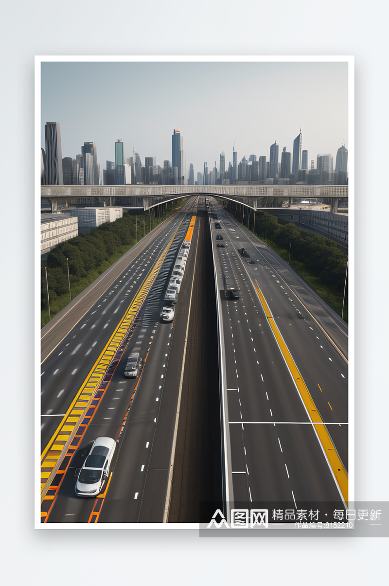 高速公路奇迹展现高速公路的速度与能量素材