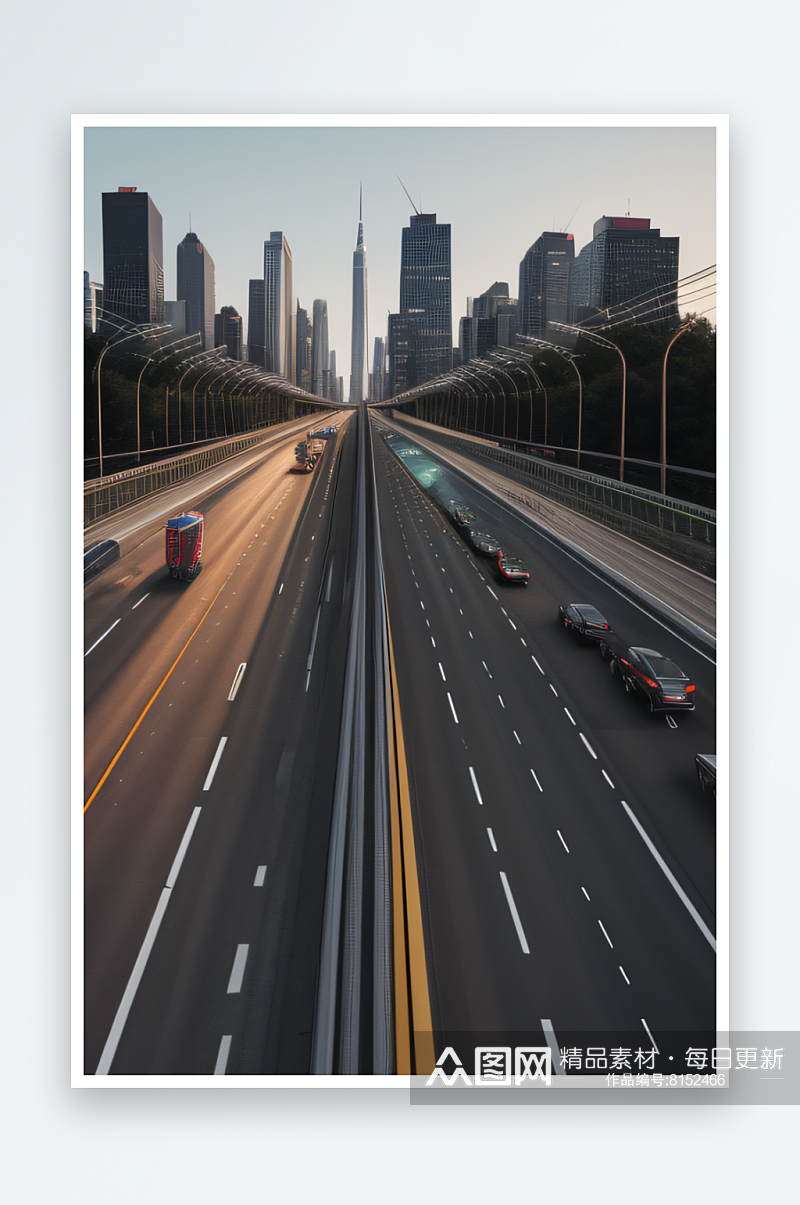 高速公路的魅力展现高速公路的速度与能量素材