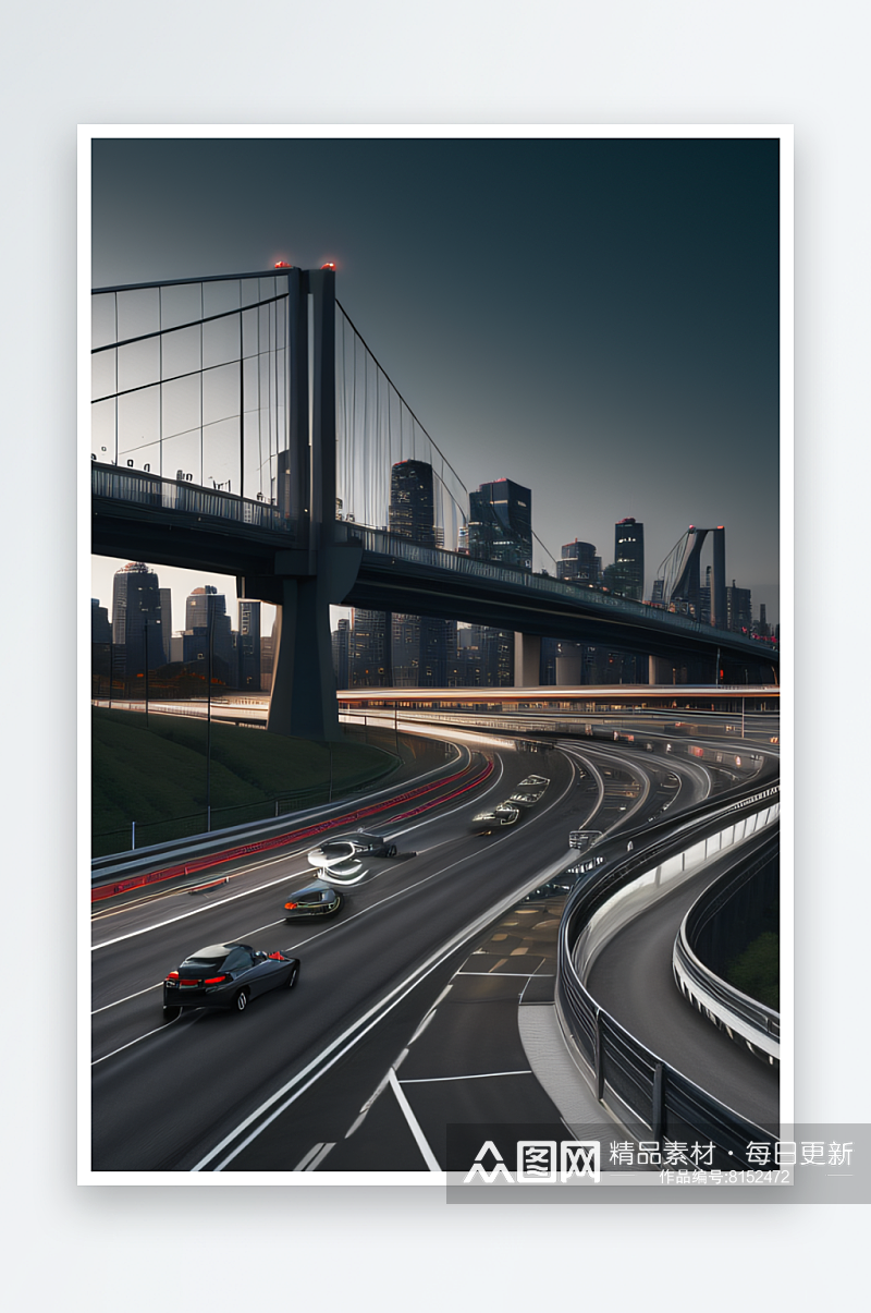 高速公路的魅力展现高速公路的速度与能量素材