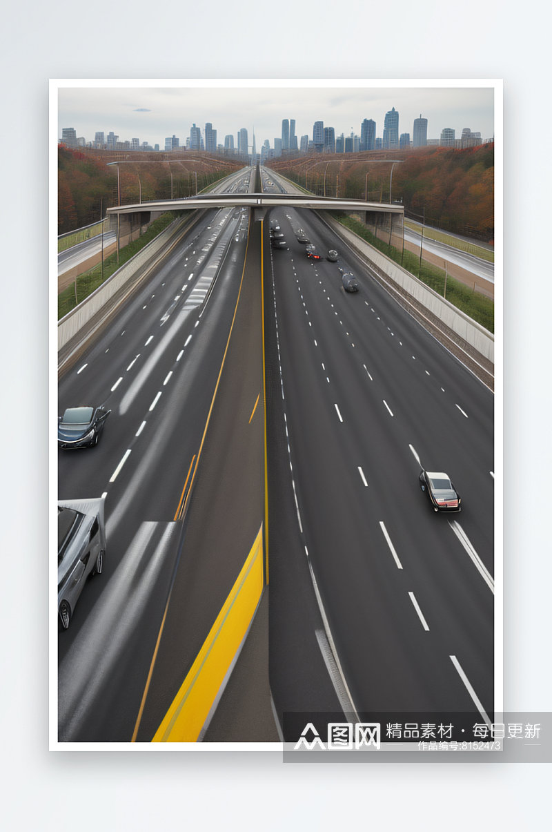 高速公路的魅力展现高速公路的速度与能量素材