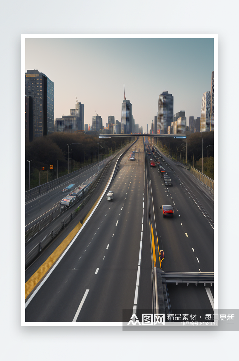 高速公路的魅力展现高速公路的速度与能量素材