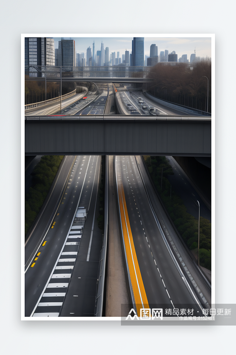 高速公路的魅力展现高速公路的速度与能量素材