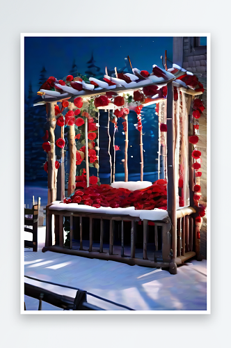 冰雪奇缘冻结的红玫瑰的魔幻之美