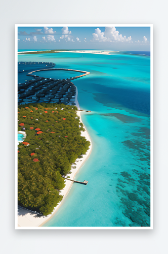蓝色海洋金色沙滩马尔代夫的梦幻之旅