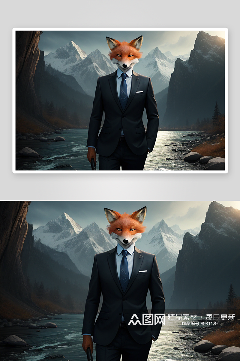 商务狐狸的现实主义形象创作素材