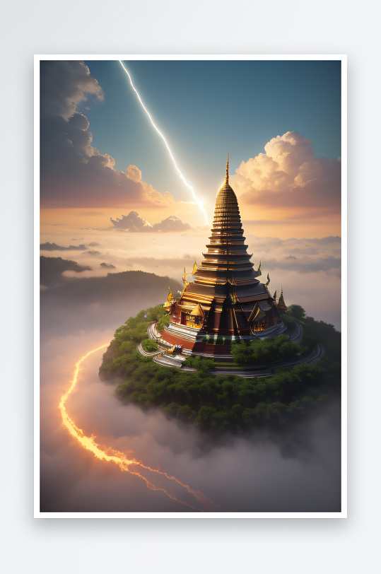 梦幻之境白樱花云顶寺庙的泰国帝国