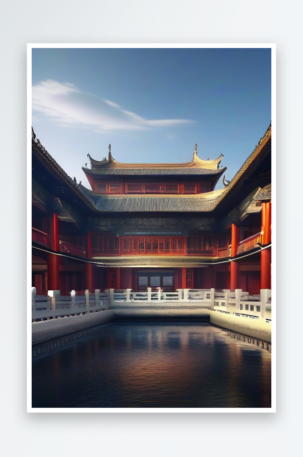 透明水晶墻超現(xiàn)實的廣寒宮素材