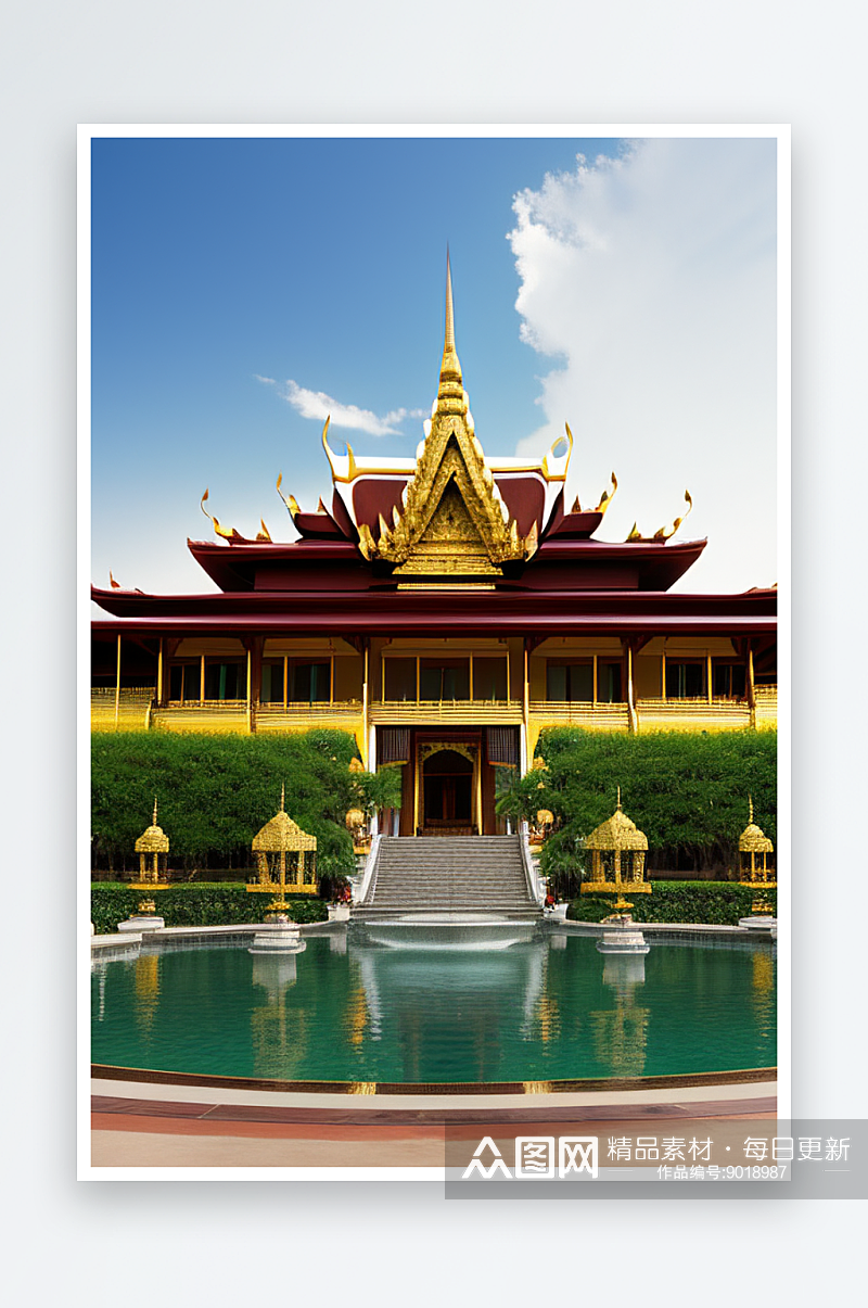 泰国宫殿之旅探索亚洲的奢华之美素材