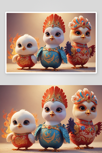 小鸡宝宝中国京剧服装下的经典之美