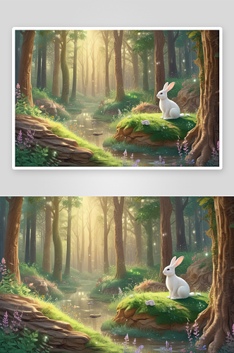 兔子乐园探索森林中的欢乐世界