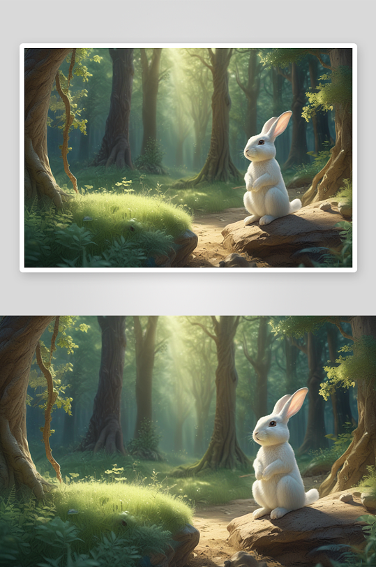 绿林探险与兔子一起探索森林奇迹