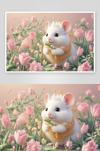 可爱老鼠插画童趣之美