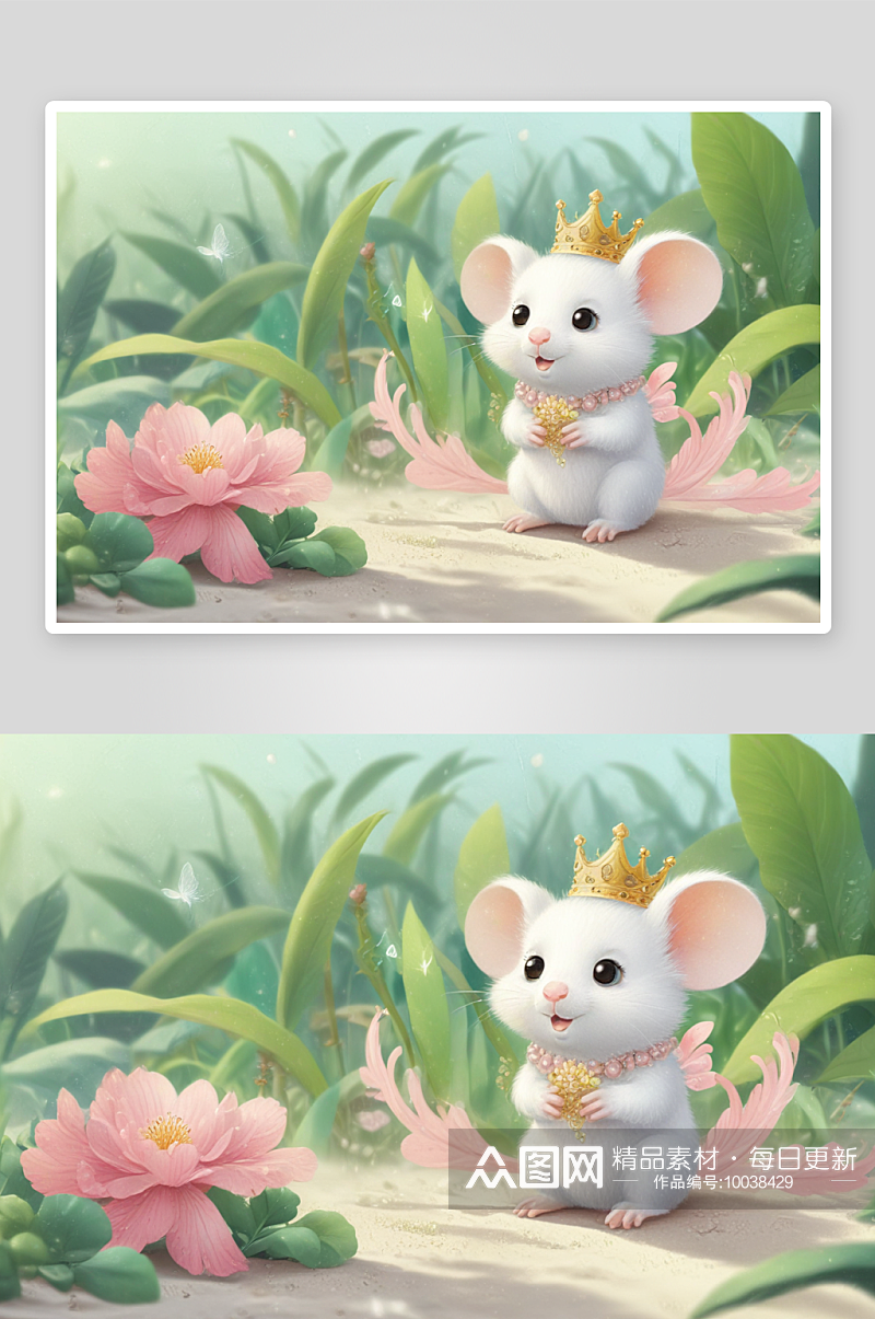 快乐无限可爱老鼠插画的欢乐之美素材