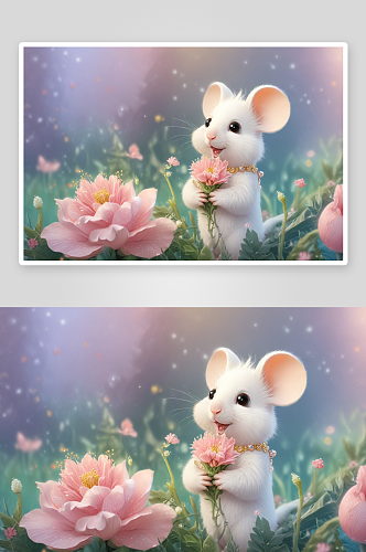 快乐无限可爱老鼠插画的欢乐之美