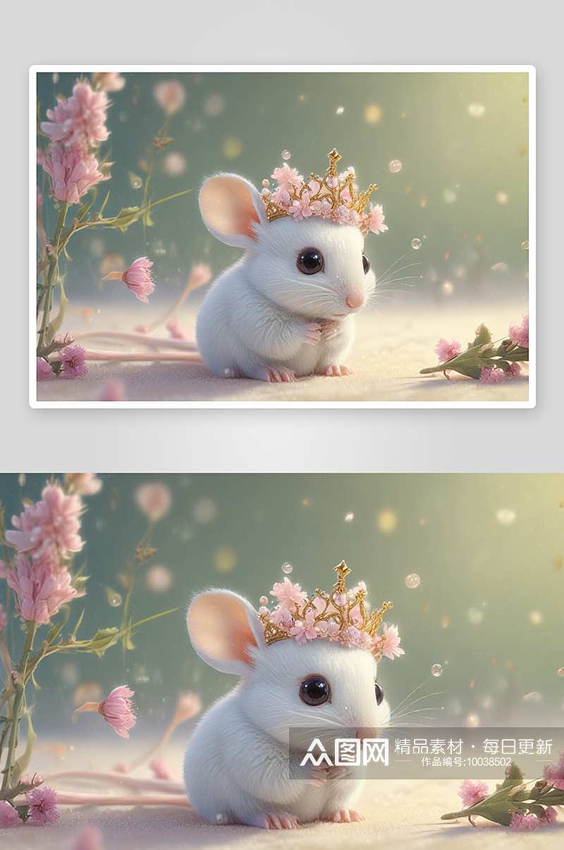 萌萌哒可爱老鼠插画的萌萌之美素材