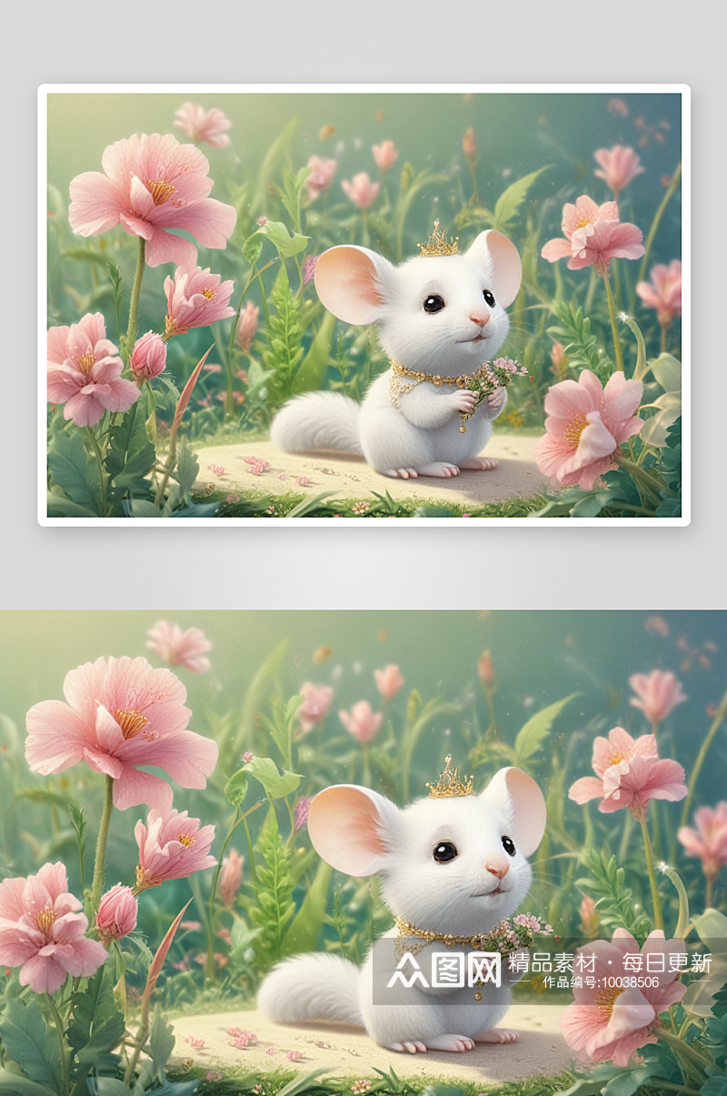 萌萌哒可爱老鼠插画的萌萌之美素材