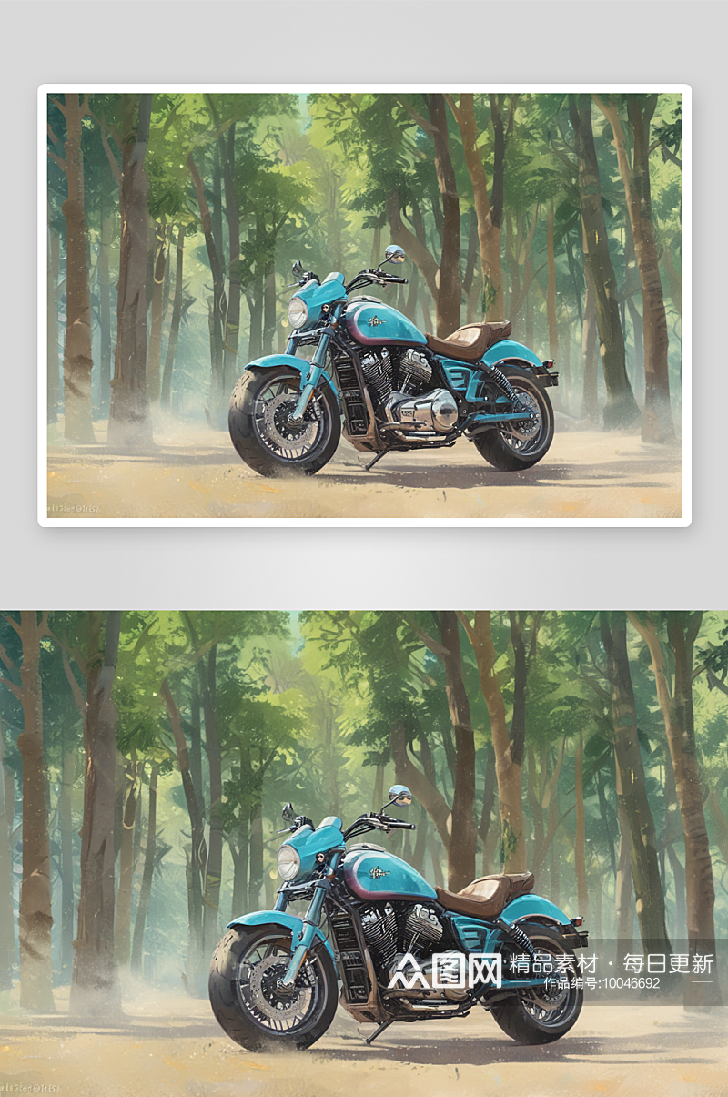 速度与激情摩托车插画的狂野之美素材