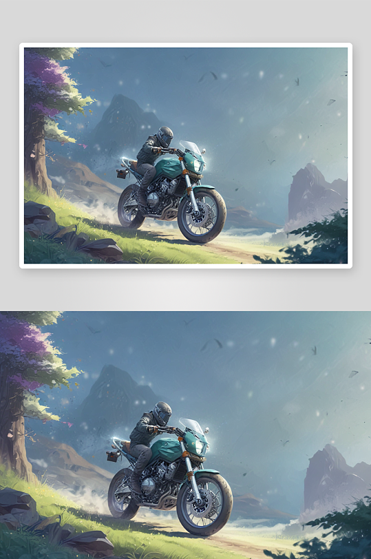 速度与激情摩托车插画的狂野之美