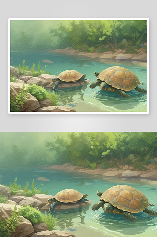 童年记忆中的快乐乌龟图画