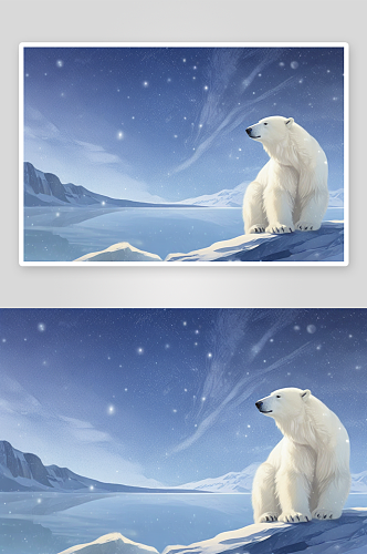 童年记忆中的冰川北极熊图画回忆