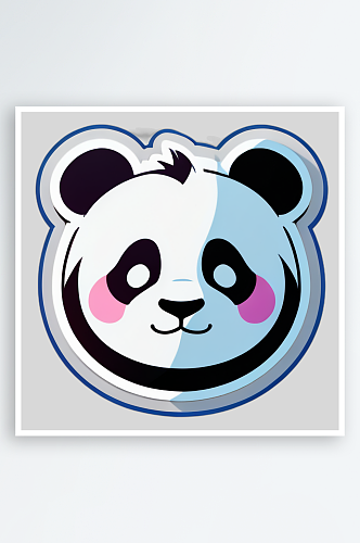 可爱熊猫卡通贴图