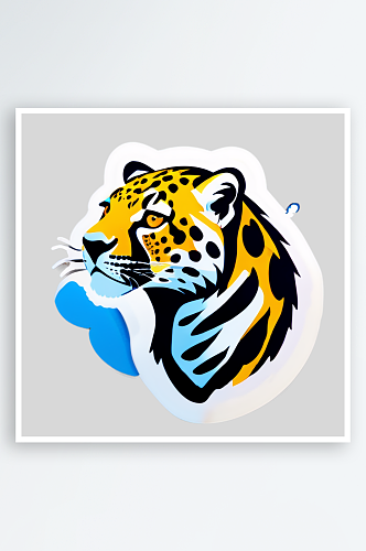 豹子贴图插画中的海洋生态保护