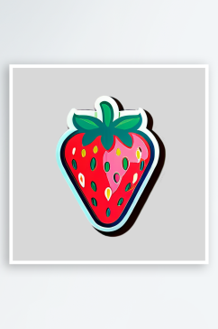 草莓贴画美化手机屏幕