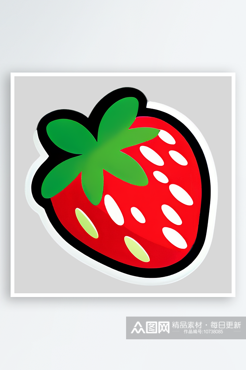 草莓贴画使用技巧素材