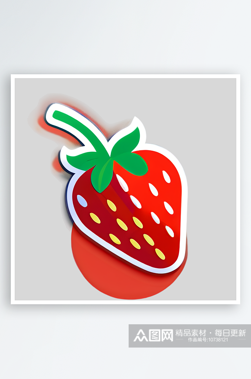 草莓贴画设计灵感素材