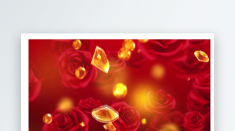 玫瑰钻石雨浪漫情人节舞台背景-众图网