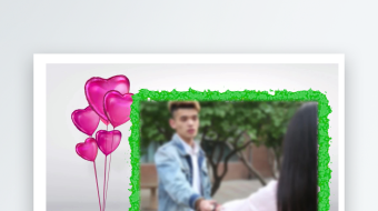 简易爱心边框婚庆浪漫MV通用视频相册模板-众图网