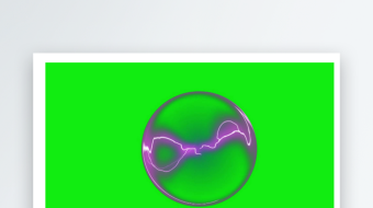 紫色能量球电光球绿幕素材可循环-众图网