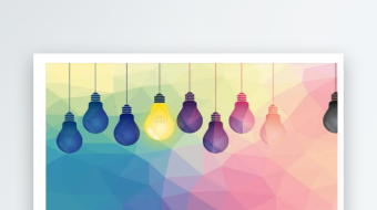 灯泡闪烁炫彩背景可循环-众图网