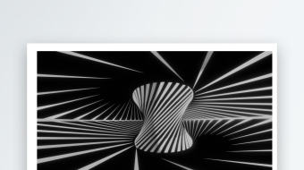 黑白线条螺旋空间龙卷风4K可循环-众图网