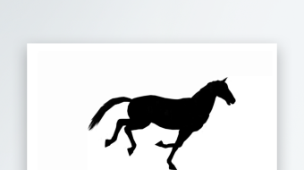 奔马剪影动画带通道可循环-众图网