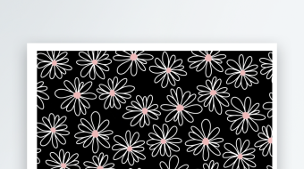 满屏排列手绘线条花朵动画带通道可循环4K-众图网