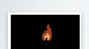 火柴燃烧动画可循环4K-众图网