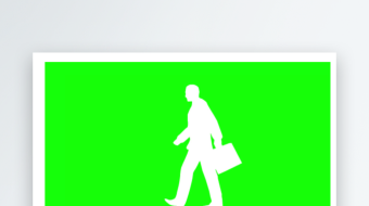 商务人士走路剪影动画可循环绿幕素材-众图网