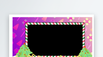 通用圣诞节视频边框模板带通道可循环4K-众图网