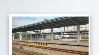 乘坐火车出行站台发车沿途风景实拍素材-众图网