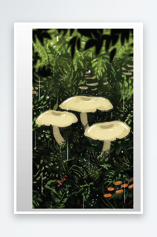 雨林蘑菇动画背景可循环竖屏-众图网