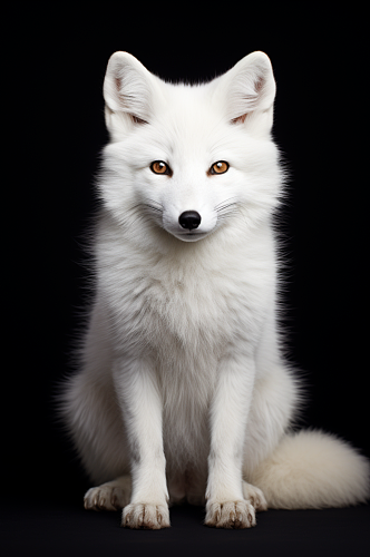 白狐动物创意图片