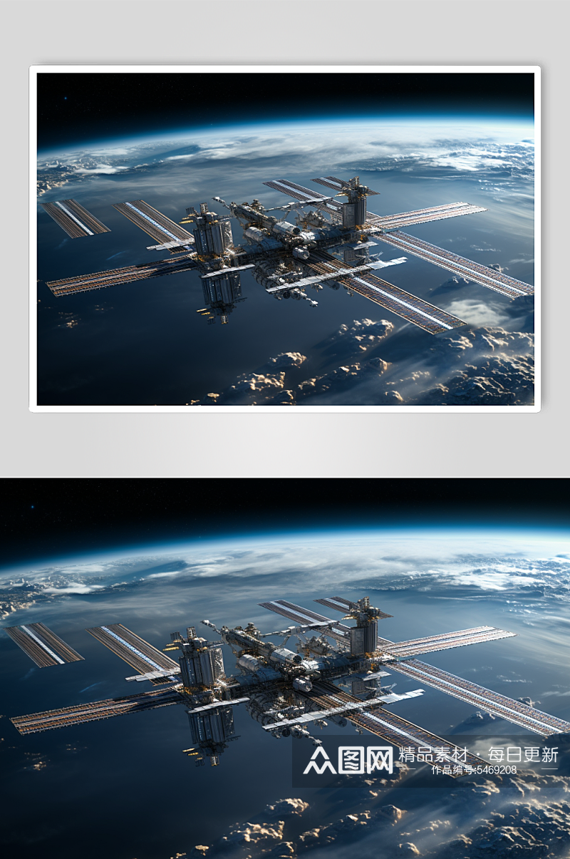 空间站太空创意图片素材