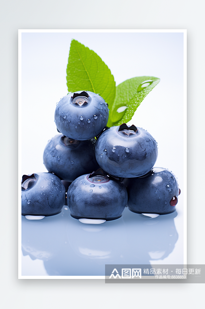 新鲜水果蓝莓摄影图素材