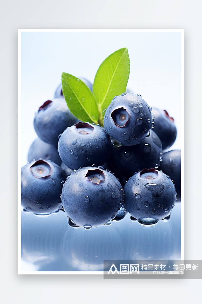 新鲜水果蓝莓摄影图素材