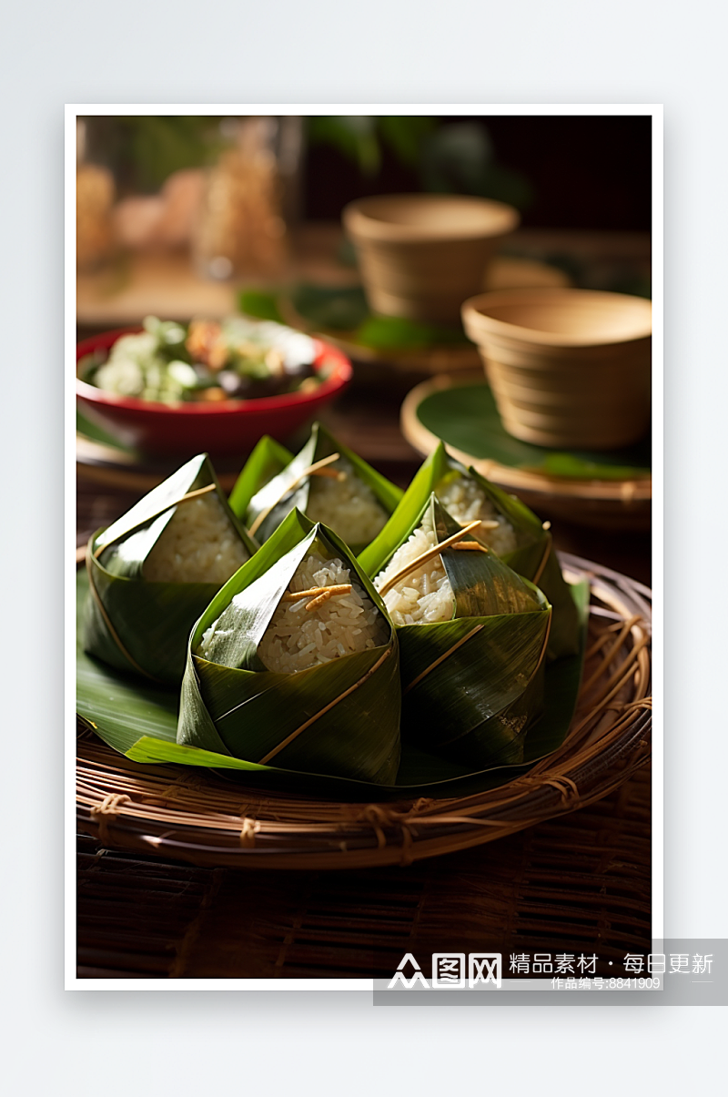 粽子端午餐饮美食摄影图素材