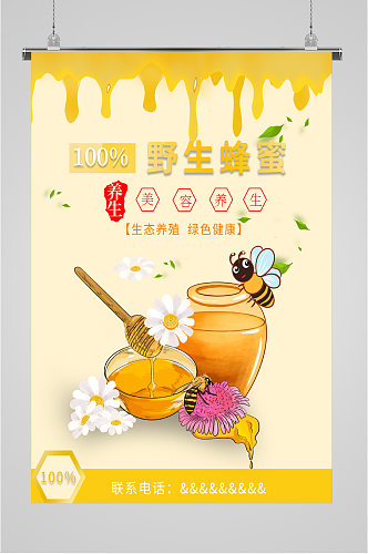 野生健康蜂蜜海报