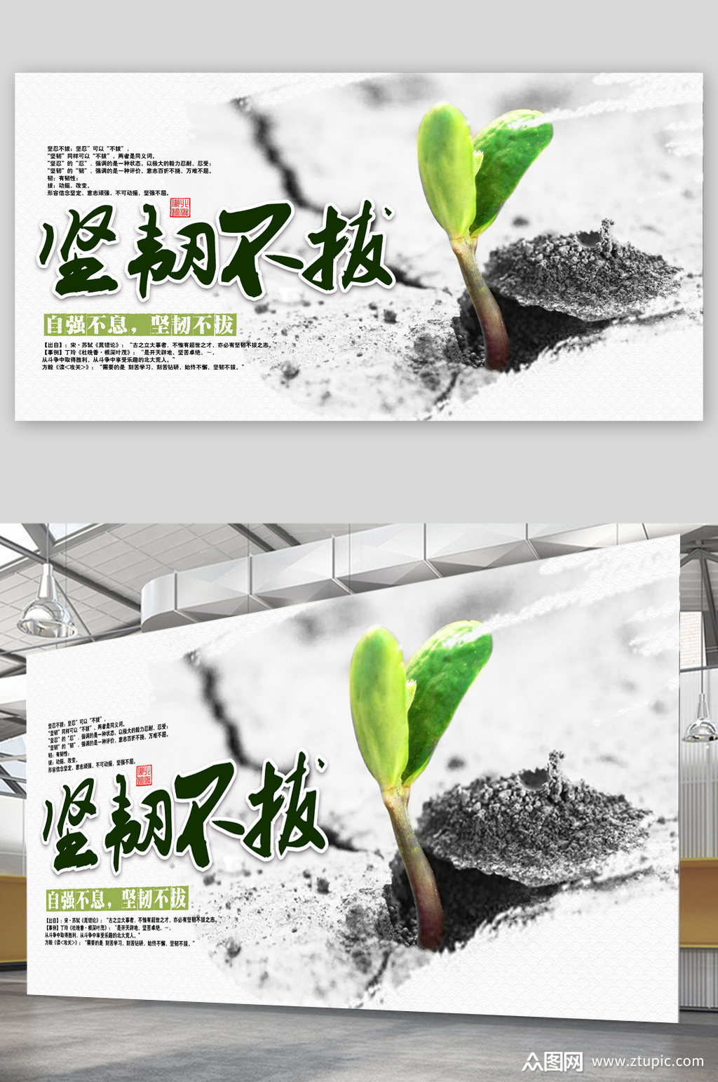幼苗坚韧不拔展板