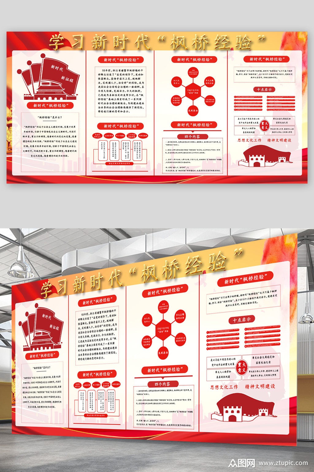 学习新时代枫桥经验展板